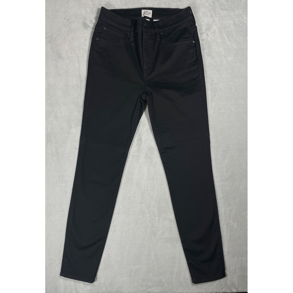 J.Crew Toothpick Jeans Women 28 Black Mid Rise Skinny Stretch Denim Pants